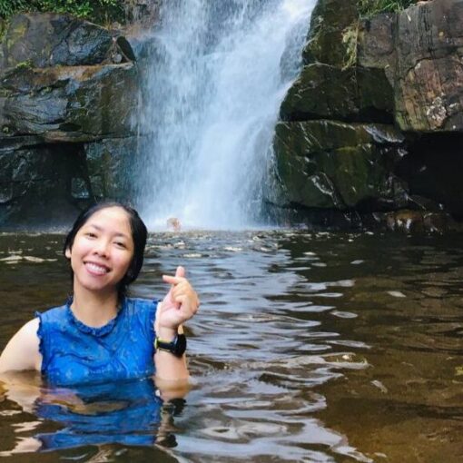 Vitheavy at waterfall in Cambodia